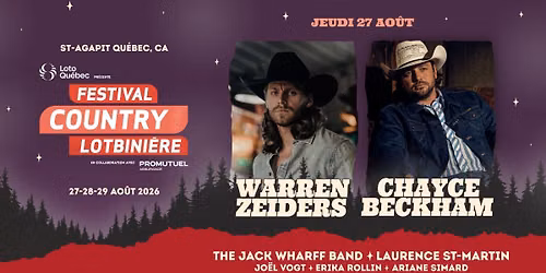 Warren Zeiders & Chayce Beckham | Festival Country Lotbini\u00e8re 2026