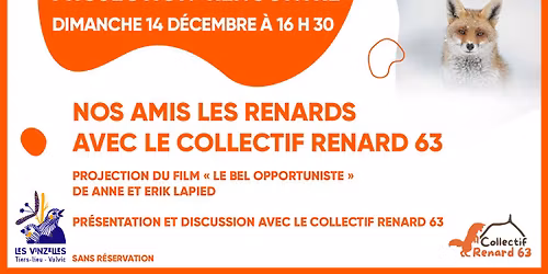 projection - rencontre "Nos amis les renards" avec le Collectif Renard 63