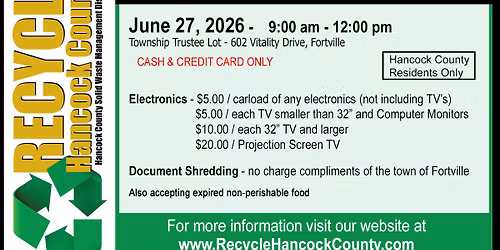 Fortville Electronics Recycling & Collection Event