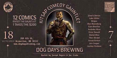 The Kitsap Comedy Gauntlet at Dog Days Brewing!
