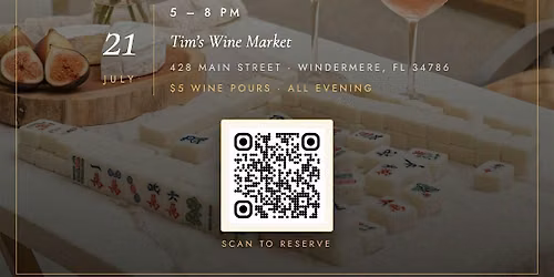 Wine & Tiles | Mahjong Open Play Evening