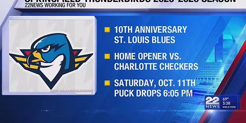 Charlotte Checkers vs. Springfield Thunderbirds