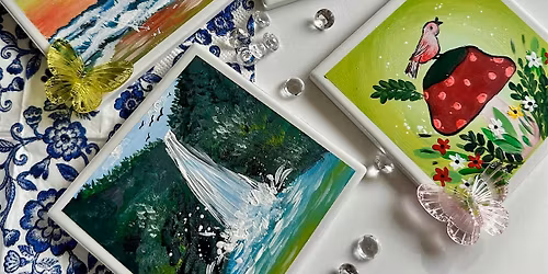 Niagara Paint & Sip at Konzelmann Estate Winery | Coaster Painting Workshop