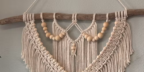 NEW DESIGN! Beginner Macrame Beaded Wall Hanging on Driftwood