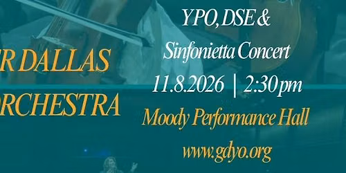 YPO, DSE & Sinfonietta Concert