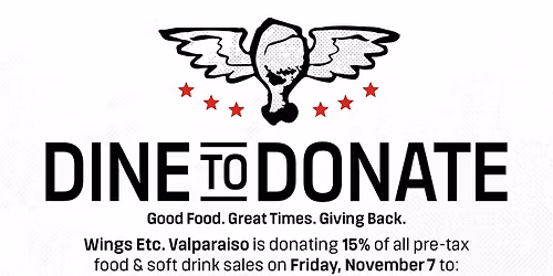 Dine to Donate for Lakeshore PAWS at Wings Etc.
