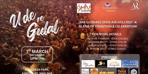 UDE RE GULAL LONDON 2026\u2013 THE BIGGEST OPEN-AIR HOLI FESTIVAL