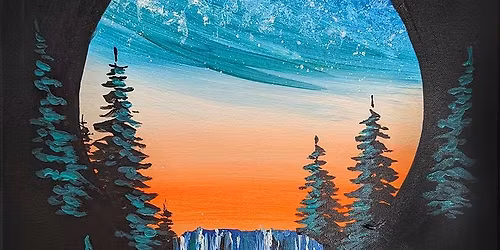 \ud83c\udf04 \u201cPaint and Sip: Sunset Waterfall\u201d