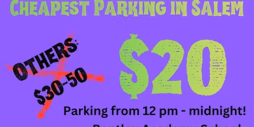Salem October Parking Fundraiser for Bentley Academy Innovation School