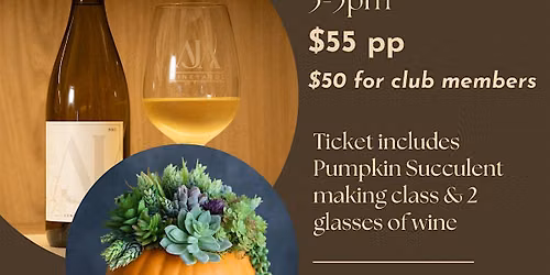 Succ & Sip:  A Pumpkin Succulent Decor Soir\u00e9e