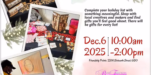 Best Friends Events 2025 Holiday Bazaar Vendor Show