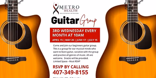 Free Senior MetroHealth Guitar Group \u2013 Beginners Welcome