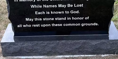 Lakeside Paupers Cemetery Dedication Ceremony 