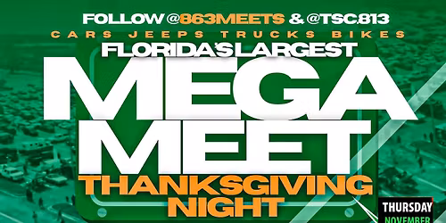 Thanksgiving Mega Meet at Recker Ranch - 5615 Recker HWy Winter Haven 