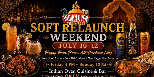 Soft Relaunch Weekend: All-Weekend Happy Hour