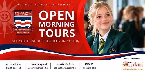 South Shore Academy | Open Morning Tours 2026
