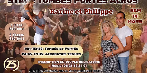 stage tomb\u00e9s, port\u00e9s, acrobaties