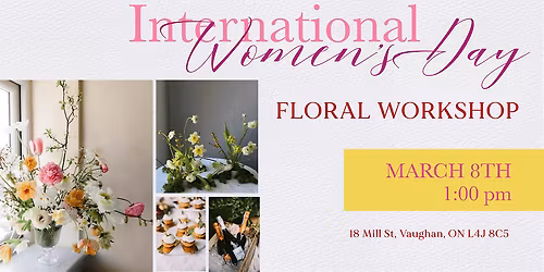 Spring Floral Workshop - International Women\u2019s Day