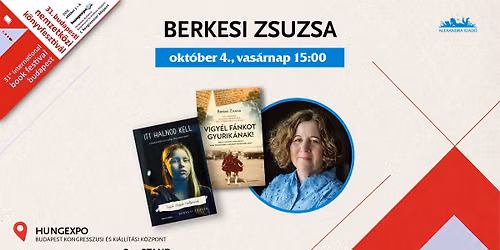Berkesi Zsuzsa dedik\u00e1l a 31. Budapesti Nemzetk\u00f6zi K\u00f6nyvfesztiv\u00e1lon