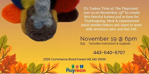 Needle Felting Thanksgving Turkey