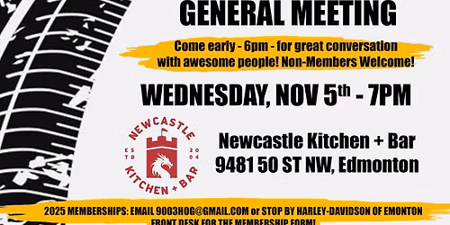 HOG General Meeting \u2022 @ The Newcastle