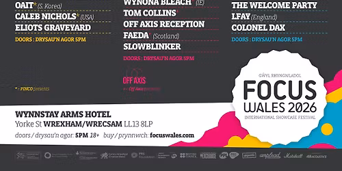 Groom The Giant @ FOCUS Wales 2026 (Thursday 7th May)