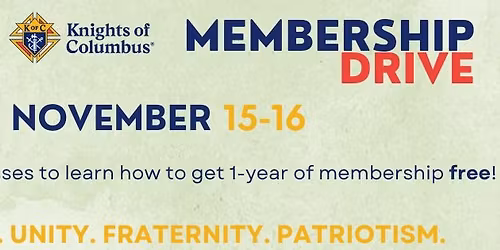 Knights of Columbus Membership Drive