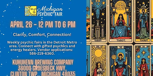 Michigan Psychic Fair at the Kuhnhenn Brewing Company in Warren, MI