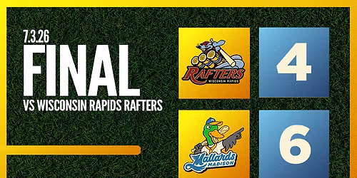 Madison Mallards at Wisconsin Rapids Rafters at Witter Athletic Field