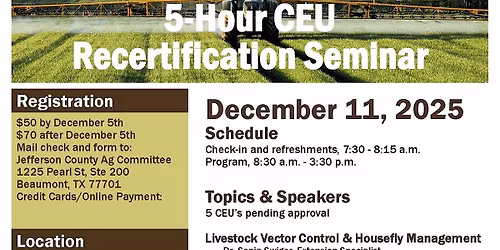 10th Annual Town & Country 5-Hour CEU Recertification Seminar