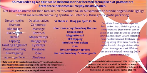 Spirituel - Alternativ helsemesse og Foredrag Vejlby-Risskov hallen