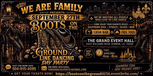Boots on the Ground Line Dance Day Party- Sept. 27, 2026