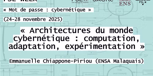 Architectures du monde cybern\u00e9tique