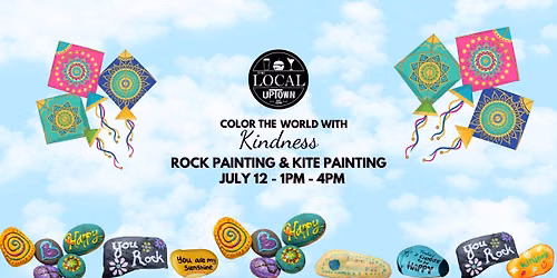 Kindness Rock and Kite Painting