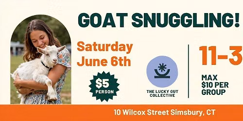 Goat Snuggling at The Lucky Gut Collective