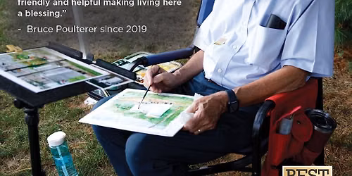 Watercolor painting demonstration by local artist 