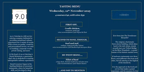 4 courses Tasting Menu