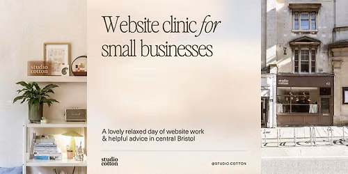 Website Clinic with Studio Cotton ~ Help & advice for small businesses