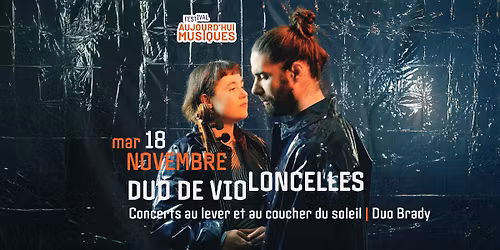 DUO DE VIOLONCELLES - mardi 18 novembre - Festival Aujourd'hui Musiques - L'Archipel Perpignan
