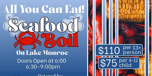 All You Can Eat Seafood Boil in The Sanford Galleon Land Venue
