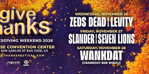 GIVE THANKS 2026 (3-days) ON SALE NOW! 