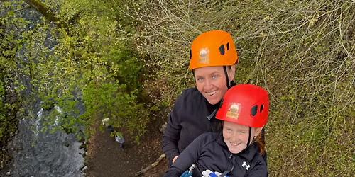 Abseiling at Millers Dale Viaduct