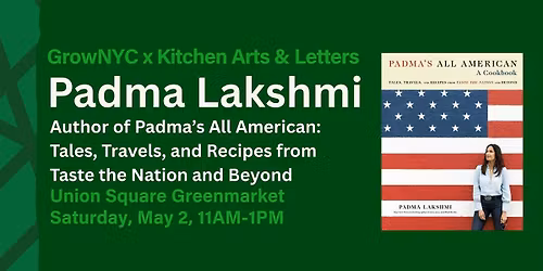 Greenmarket Book Signing with Padma Lakshmi
