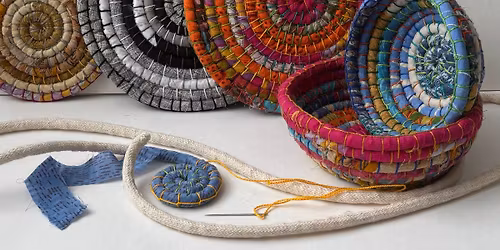 Basket Weaving with Recycled Fabric