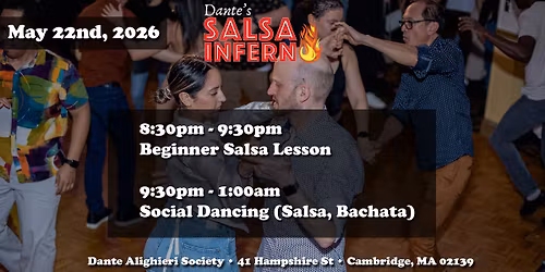 Dante's Salsa Inferno May 22nd Salsa\/Bachata Social!