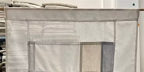 Learn to sew a 'bojagi' style patchwork hanging reusing sheer samples