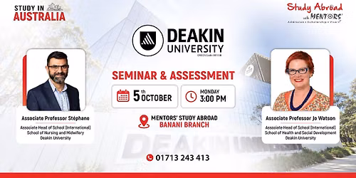 Seminar & Profile Assessment with Deakin University