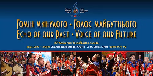 Echo of our Past - Voice of our Future \u2022 Quebec City