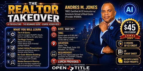 "The Realtor Takeover" - AI For Realtors - The Beginner's Guide