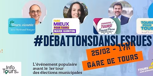 #D\u00e9battonsDansLesRues \u00e0 Tours pour les municipales